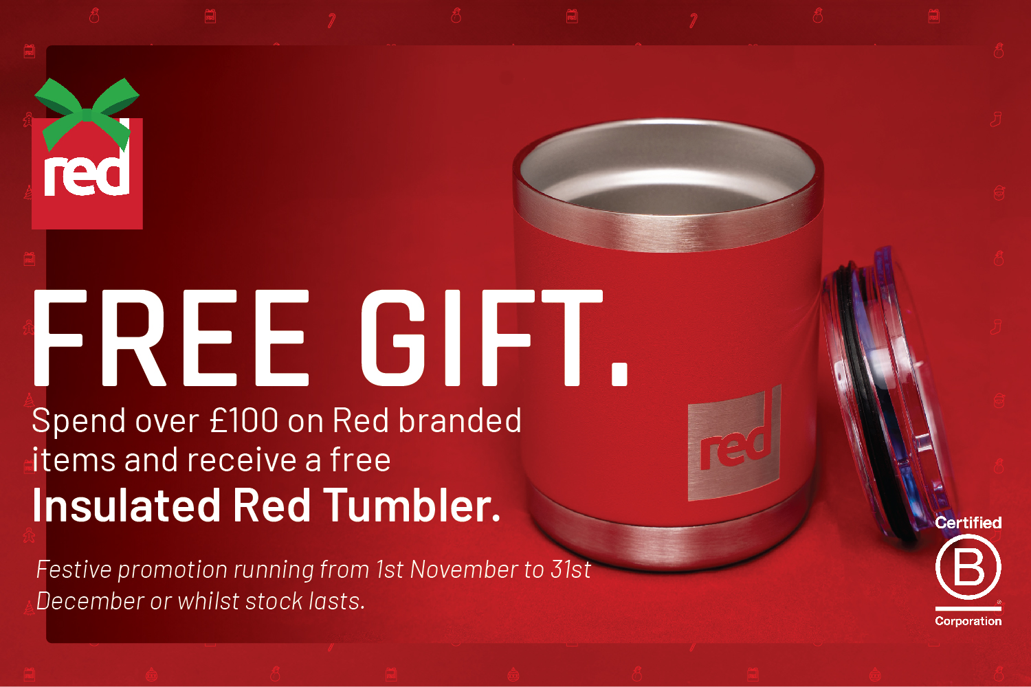 Red Tumbler Xmas Promo Free Gift